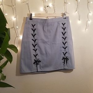 Baby blue H&M high waisted skirt